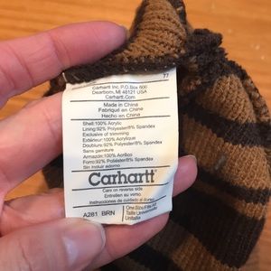 Carhartt Os Brown Stripe Logo Cap Hat 